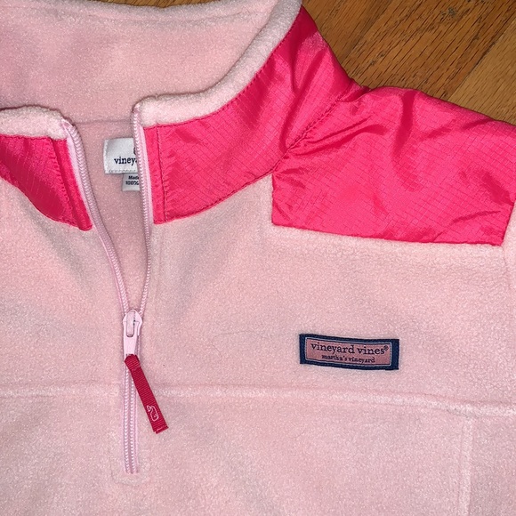 Vineyard Vines Sherpa Half Zip Pink Size M - Picture 2 of 4